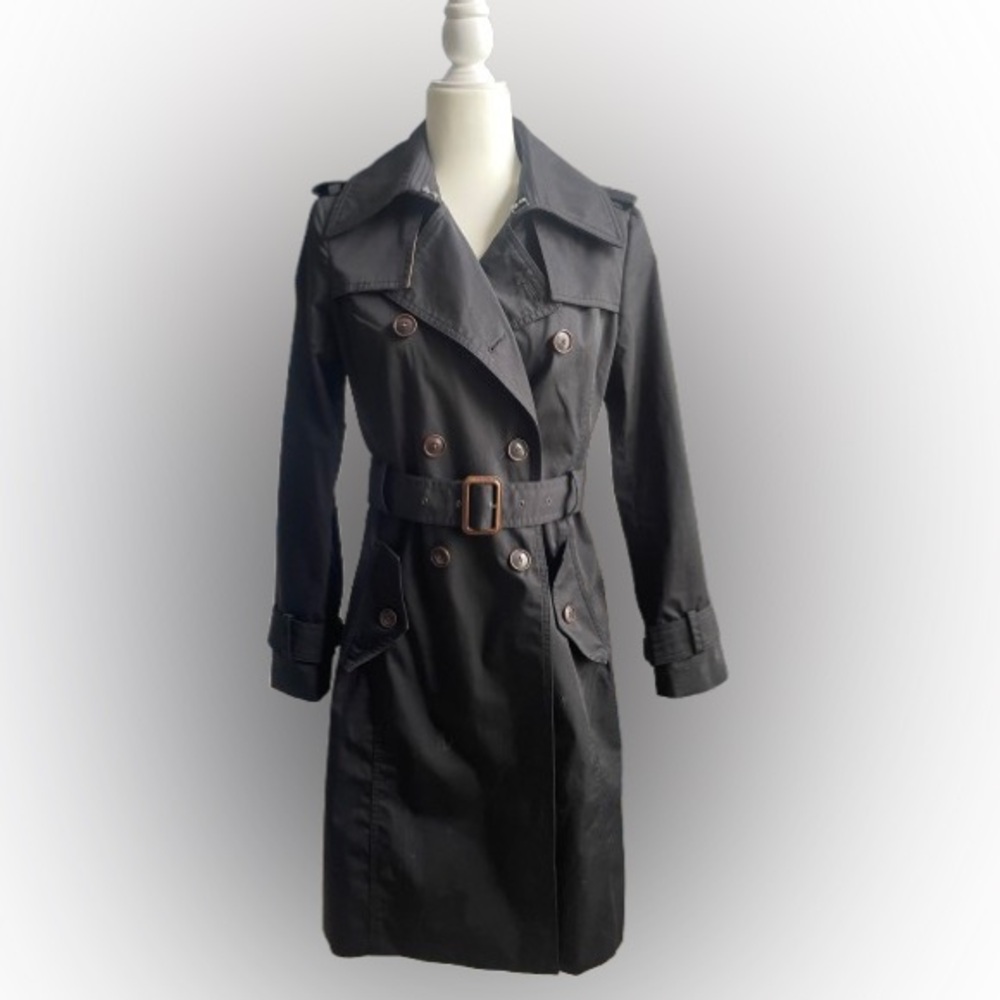 Banana Republic Black Trench size small